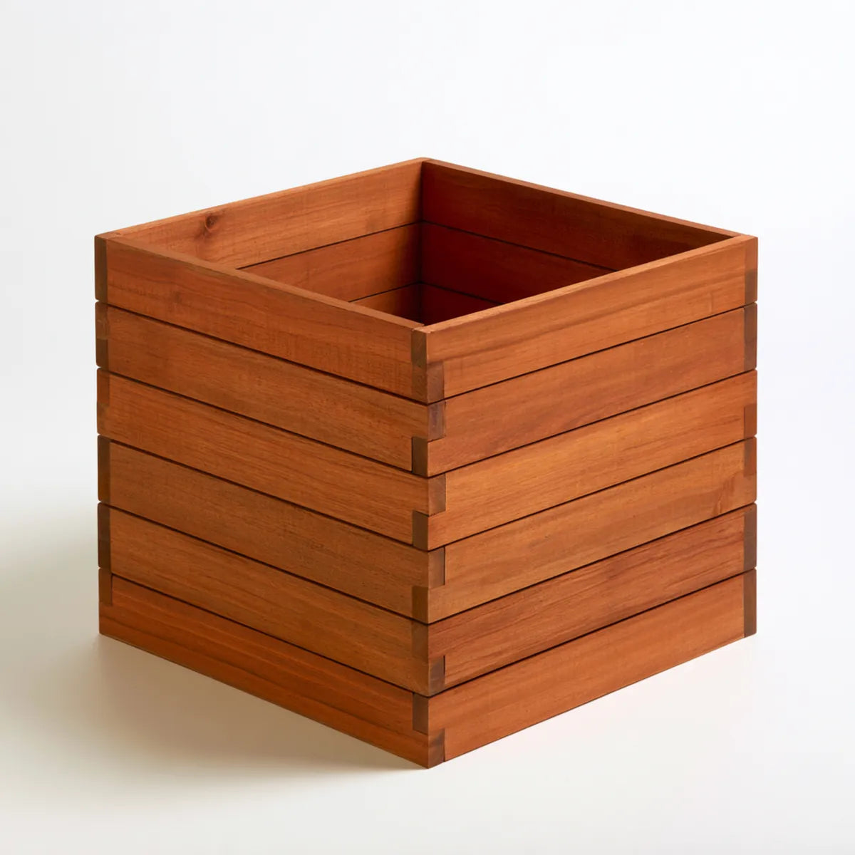 Square Solid Wood Planter Box, 40 x 40 x 40 cm, Brown